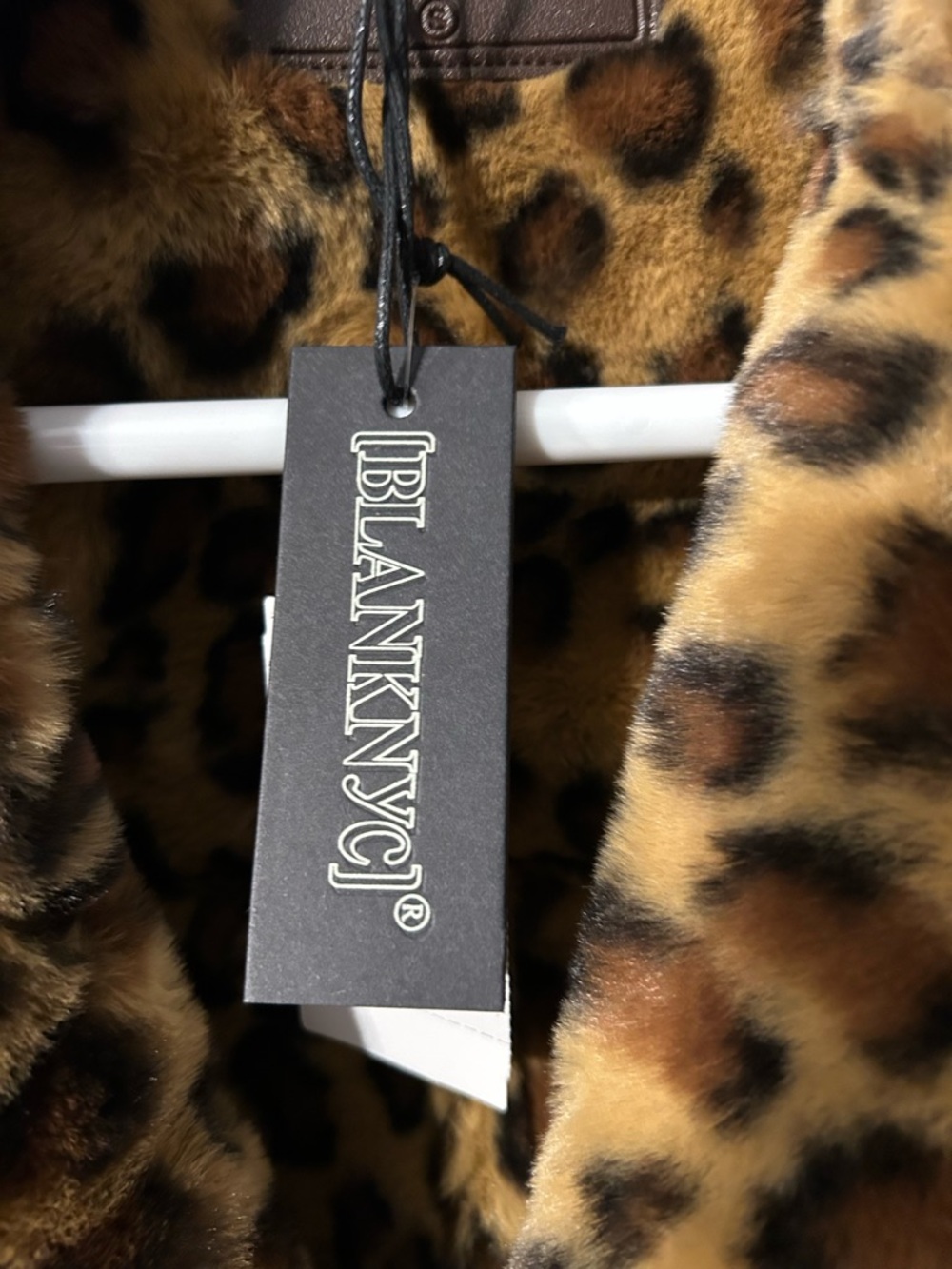 Blank NYC Leopard Print Faux Fur Jacket - Brown & Black - Picture 5 of 6